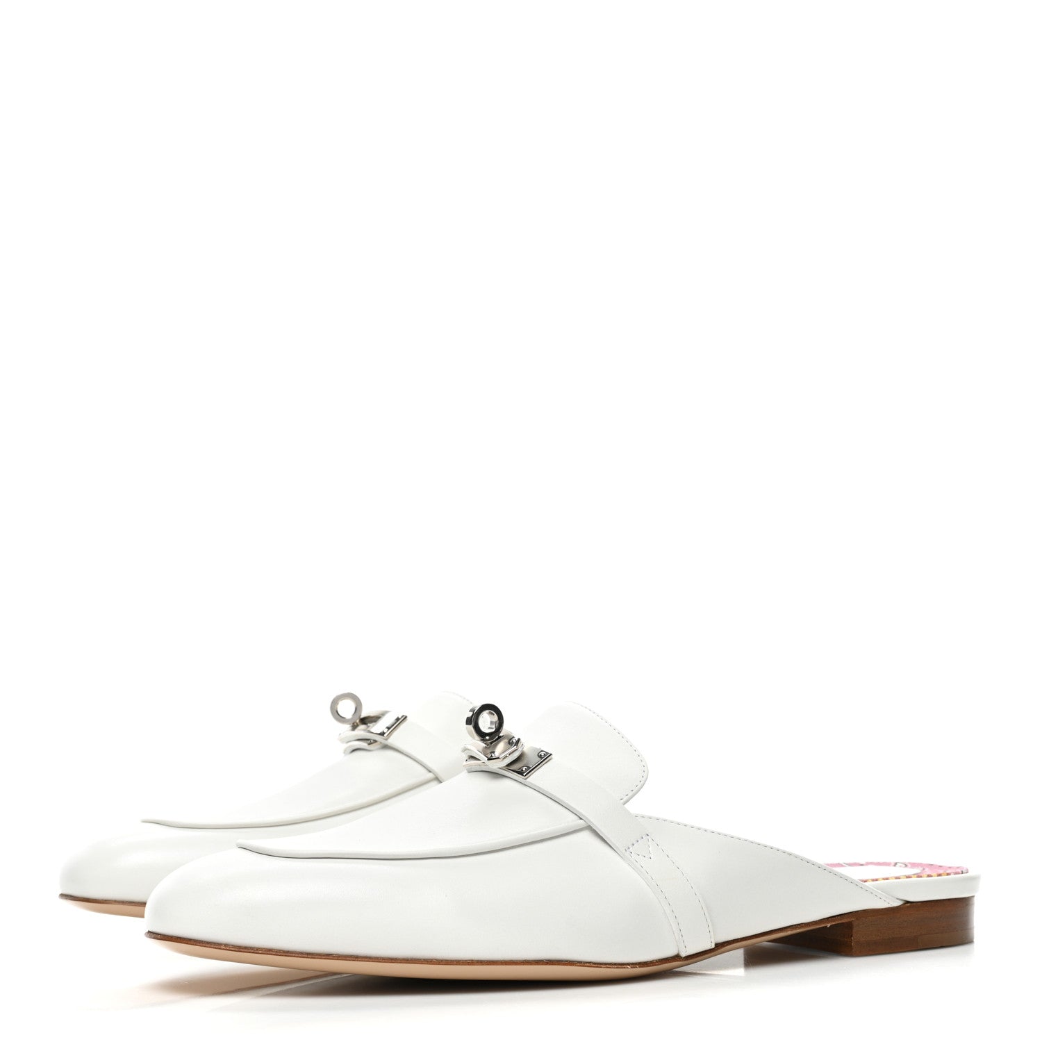 Hermes Calfskin Oz Mules 41 White 3 of 8