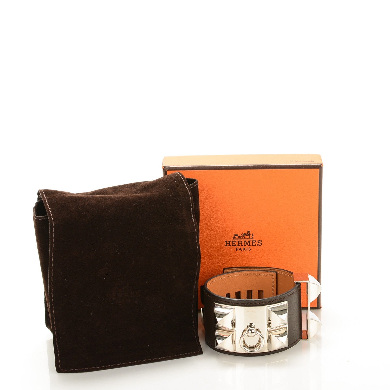 Hermes Chamonix Collier De Chien CDC Bracelet S Chocolate 7 of 7