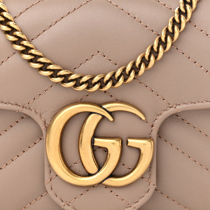 Gucci Calfskin Matelasse Super Mini GG Marmont Shoulder Bag Porcelain Rose 8 of 11