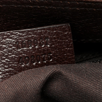 Gucci Monogram Web Medium Double Pocket Messenger Bag Dark Brown 7 of 11