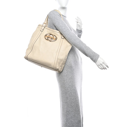 Gucci Calfskin Large Britt Shoulder Bag Ivory 2 of 13