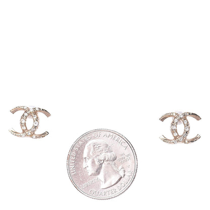 Chanel Crystal CC Earrings Gold 2 of 6
