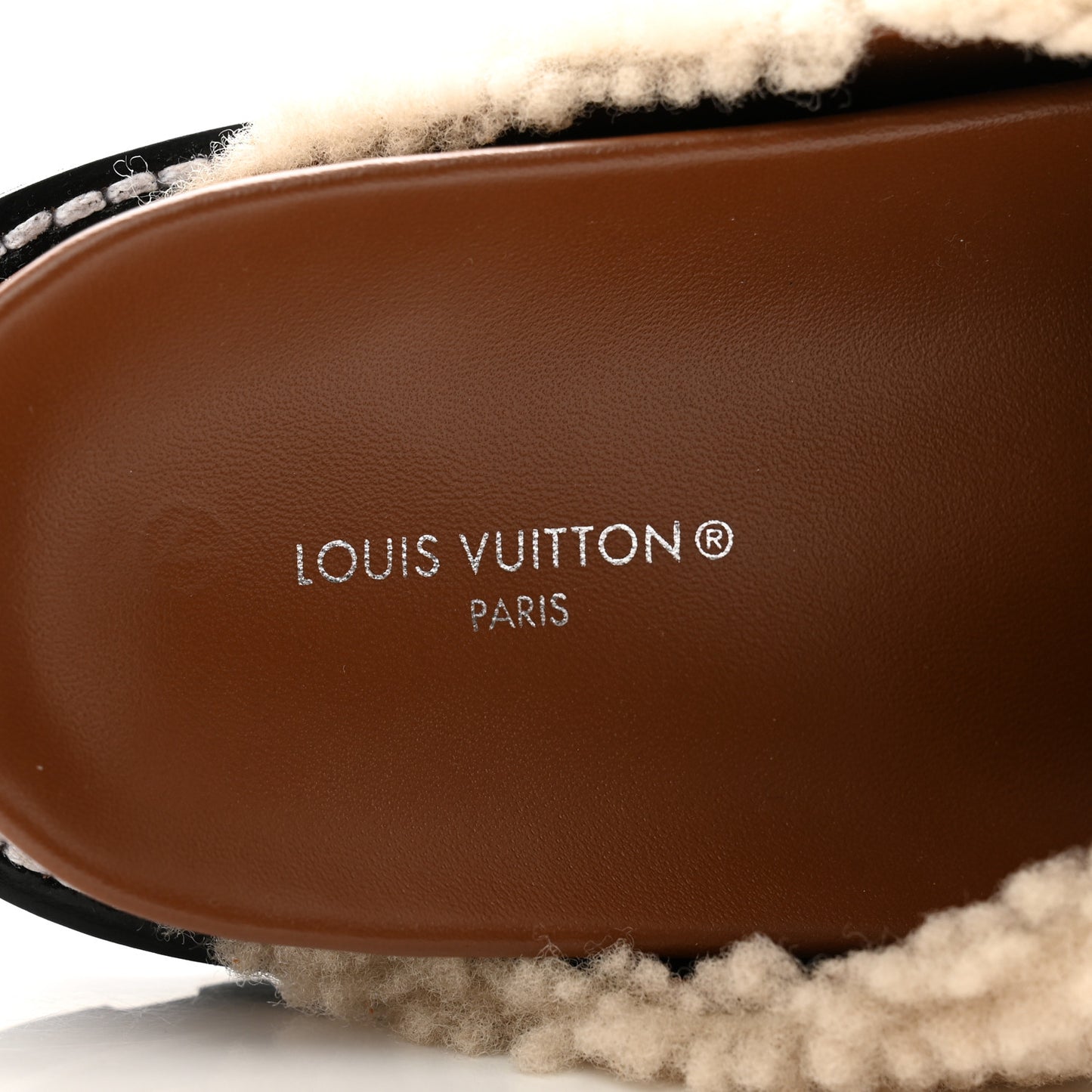 Shearling Paseo Flat Comfort Mule 36 Brown