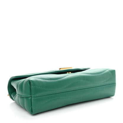 Louis Vuitton Calfskin New Wave Chain Bag MM NM Emerald 4 of 9