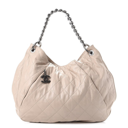 Chanel Calfskin Coco Pleats Hobo Beige 1 of 12