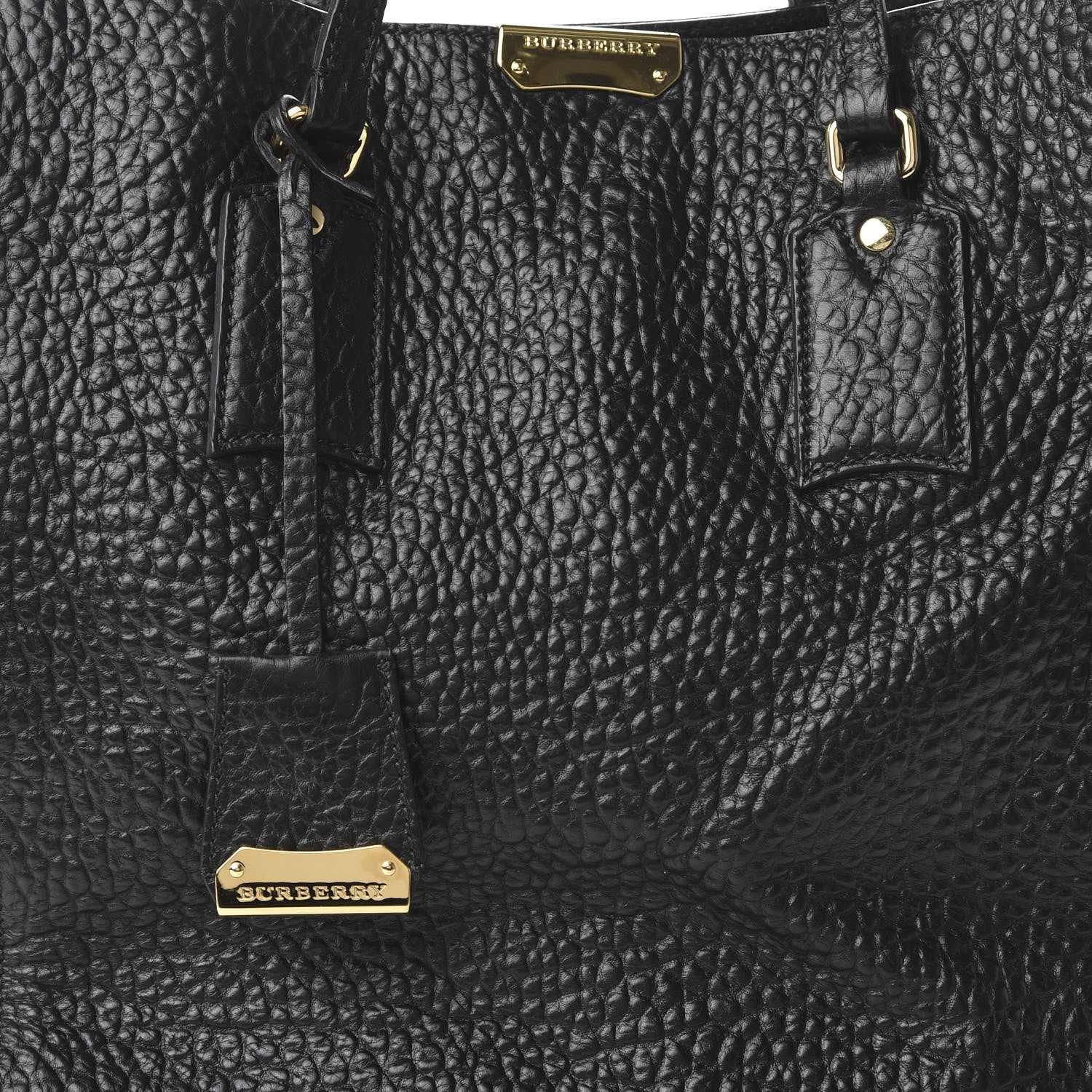 Burberry Signature Grain Medium Woodbury Tote Black 9 of 9