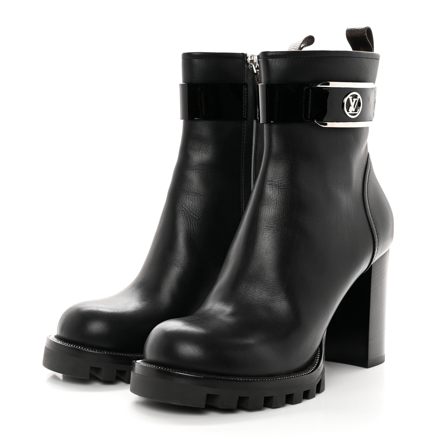Louis Vuitton Calfskin Star Trail Ankle Boots 41 Black 3 of 14