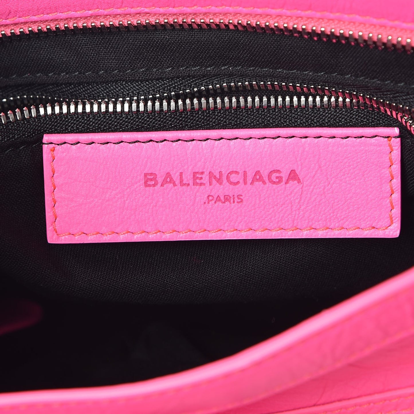 Agneau Classic Silver Hardware S City Rose Fluo