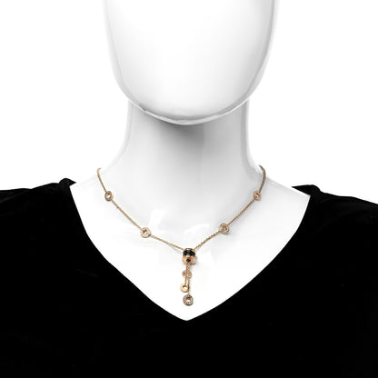 Bulgari 18K Rose Gold Diamond Black Ceramic B.Zero1 Necklace 2 of 5