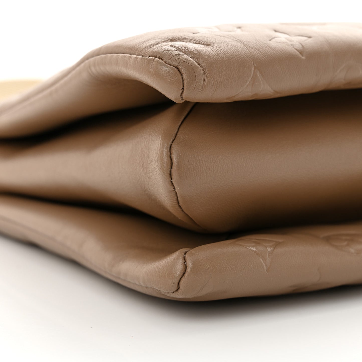 Lambskin Embossed Monogram Coussin MM Taupe