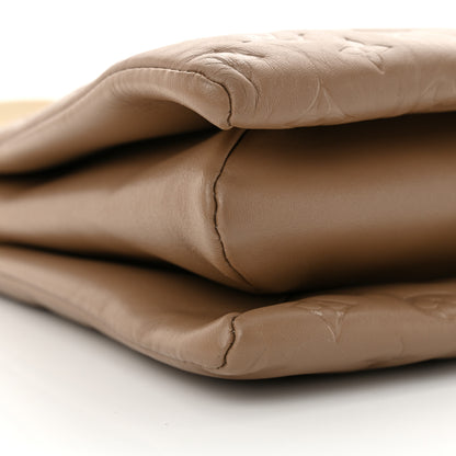 Louis Vuitton Lambskin Embossed Monogram Coussin MM Taupe 9 of 11