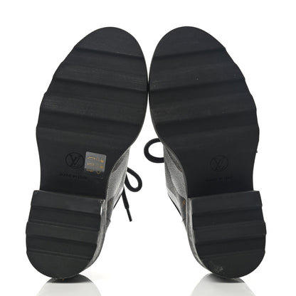 Louis Vuitton X LOL Monogram Calfskin Beaubourg Platform Derby Shoes 37.5 Gold Silver 5 of 8