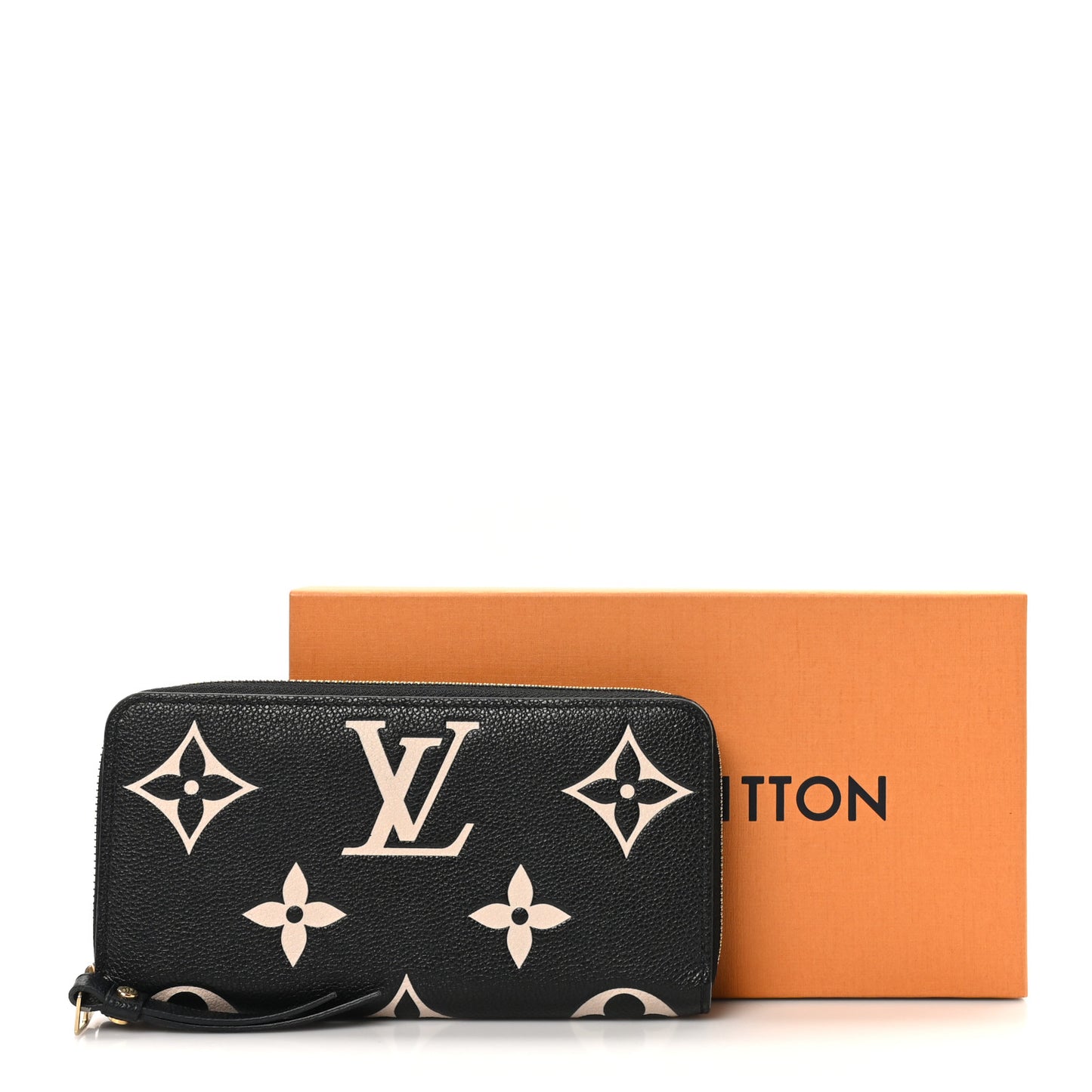 Empreinte Monogram Giant Zippy Wallet Black Beige