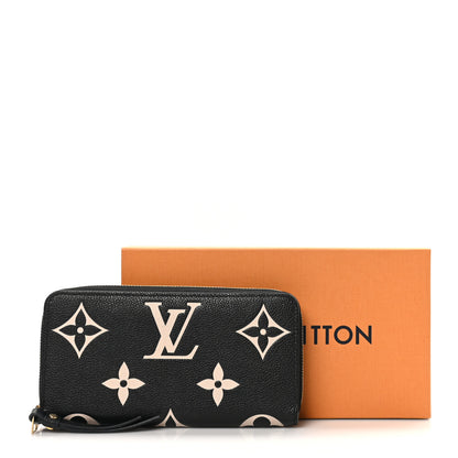 Louis Vuitton Empreinte Monogram Giant Zippy Wallet Black Beige 9 of 9