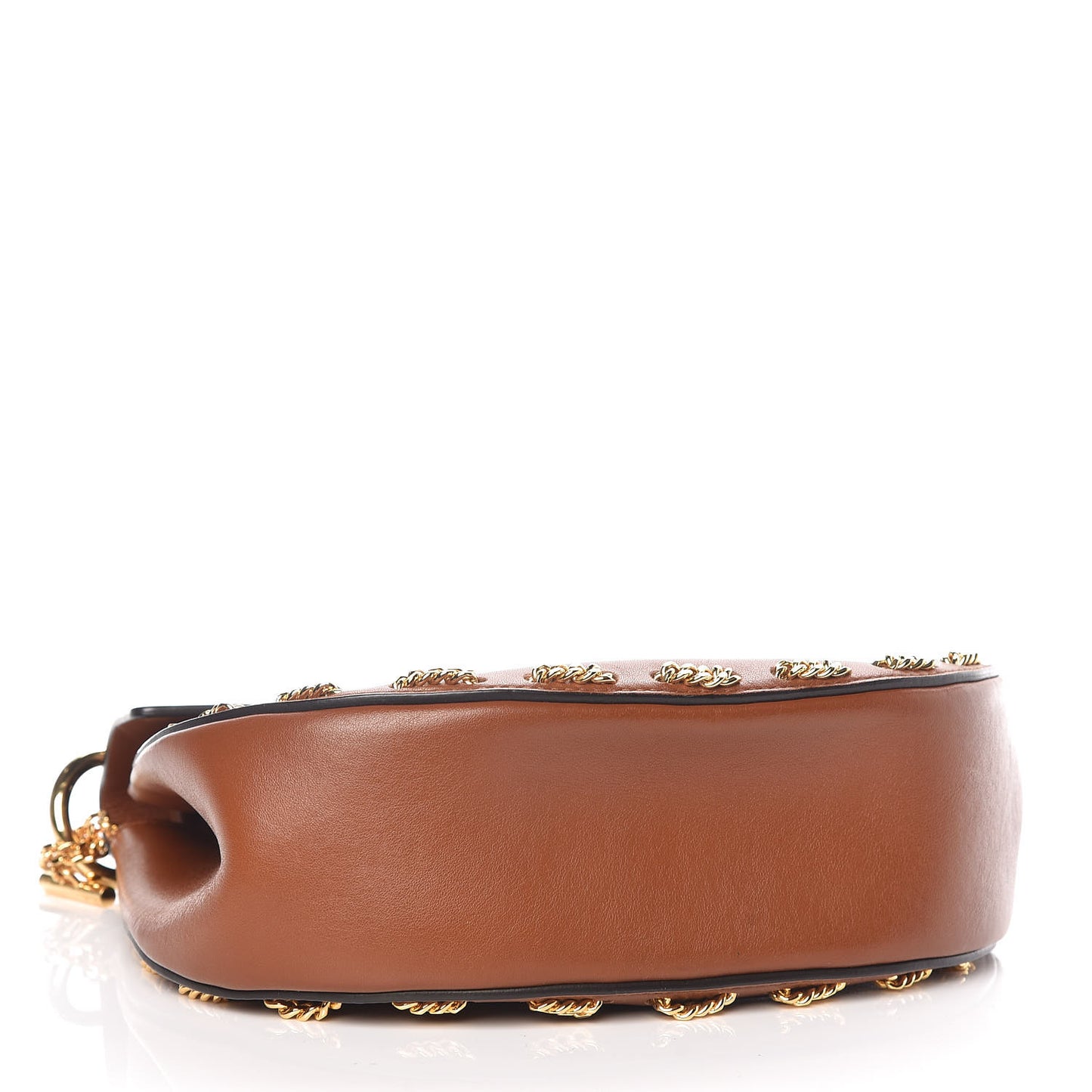 Calfskin Drew Chain Shoulder Bag Tobacco