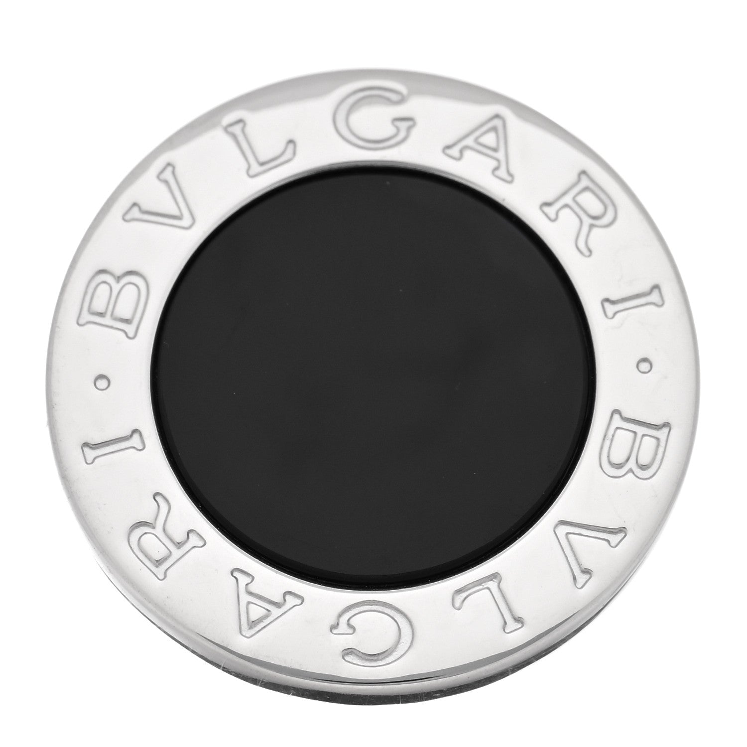 Bulgari 18K White Gold Black Onyx Bvlgari Bvlgari Ring 52 6 1 of 4