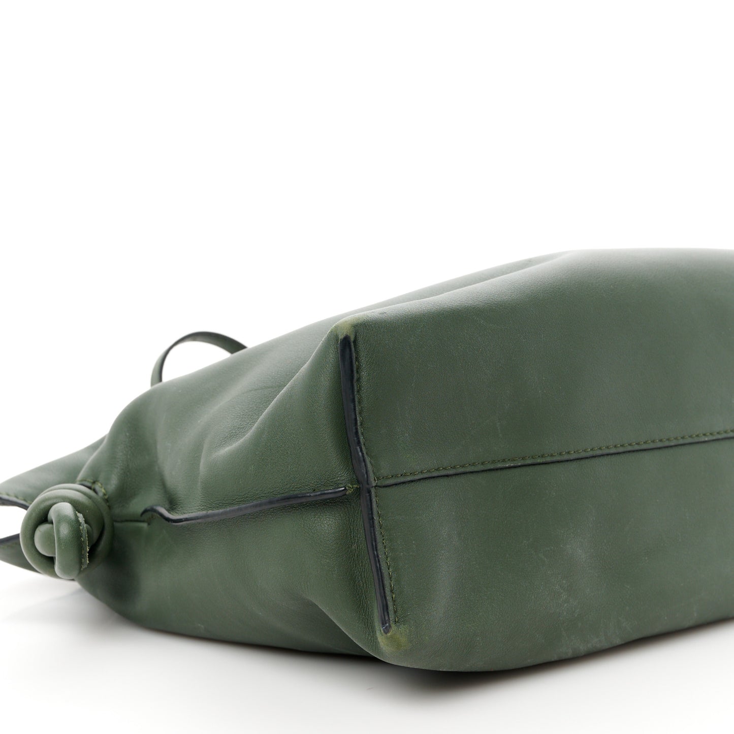 Calfskin Small Flamenco Knot Bag Avocado Green