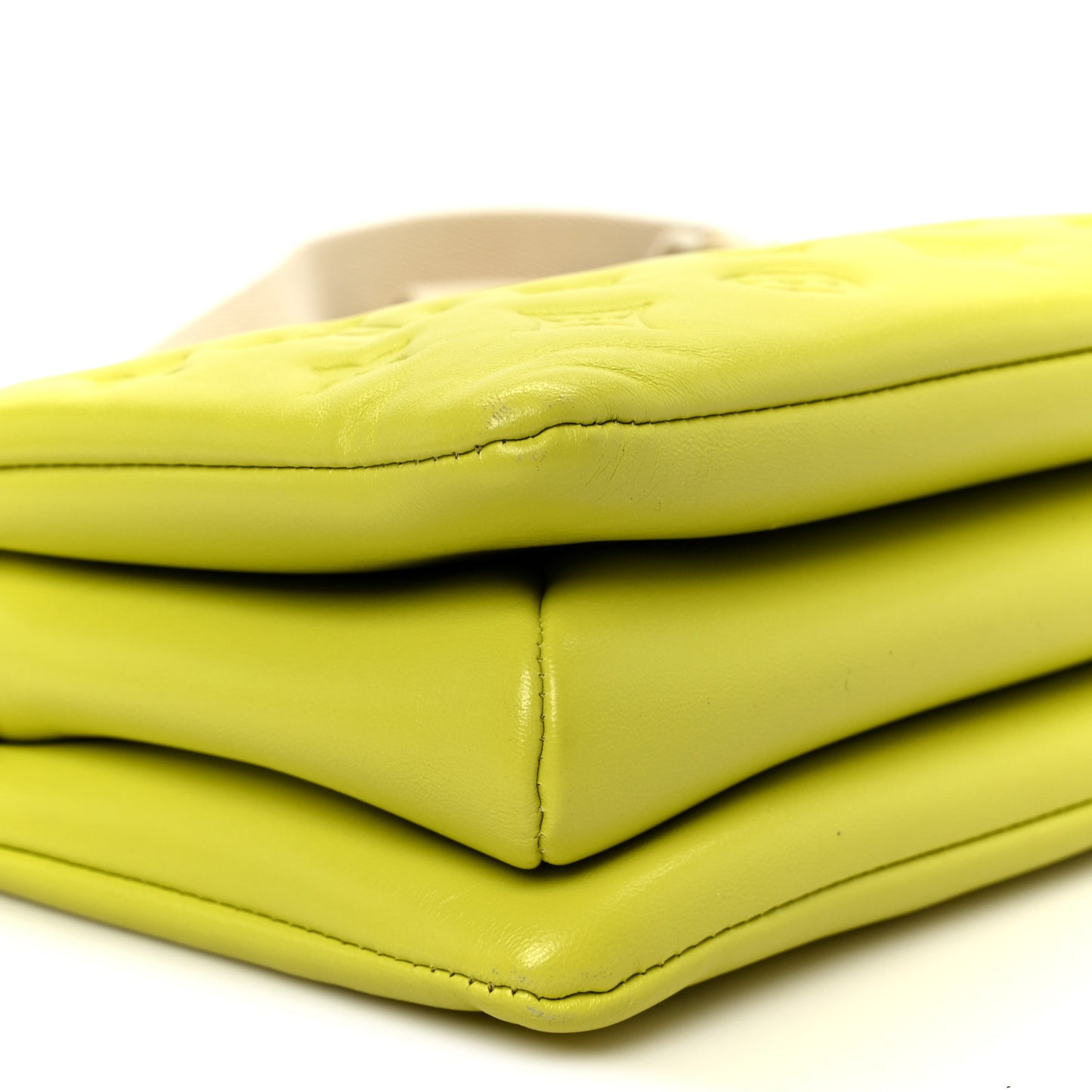 Lambskin Embossed Monogram Coussin PM Vert Acide