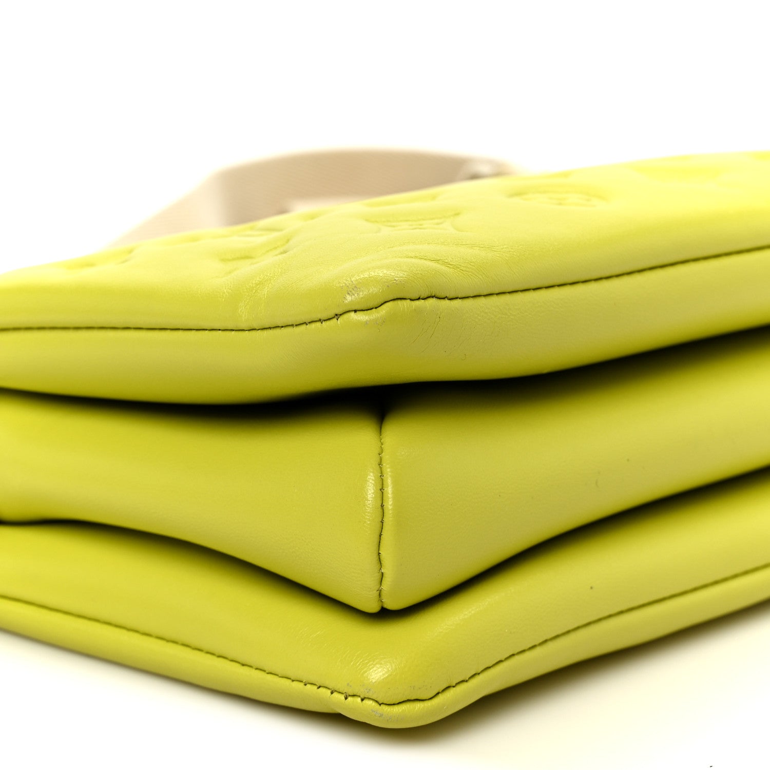 Louis Vuitton Lambskin Embossed Monogram Coussin PM Vert Acide 10 of 11