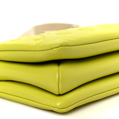 Louis Vuitton Lambskin Embossed Monogram Coussin PM Vert Acide 10 of 11