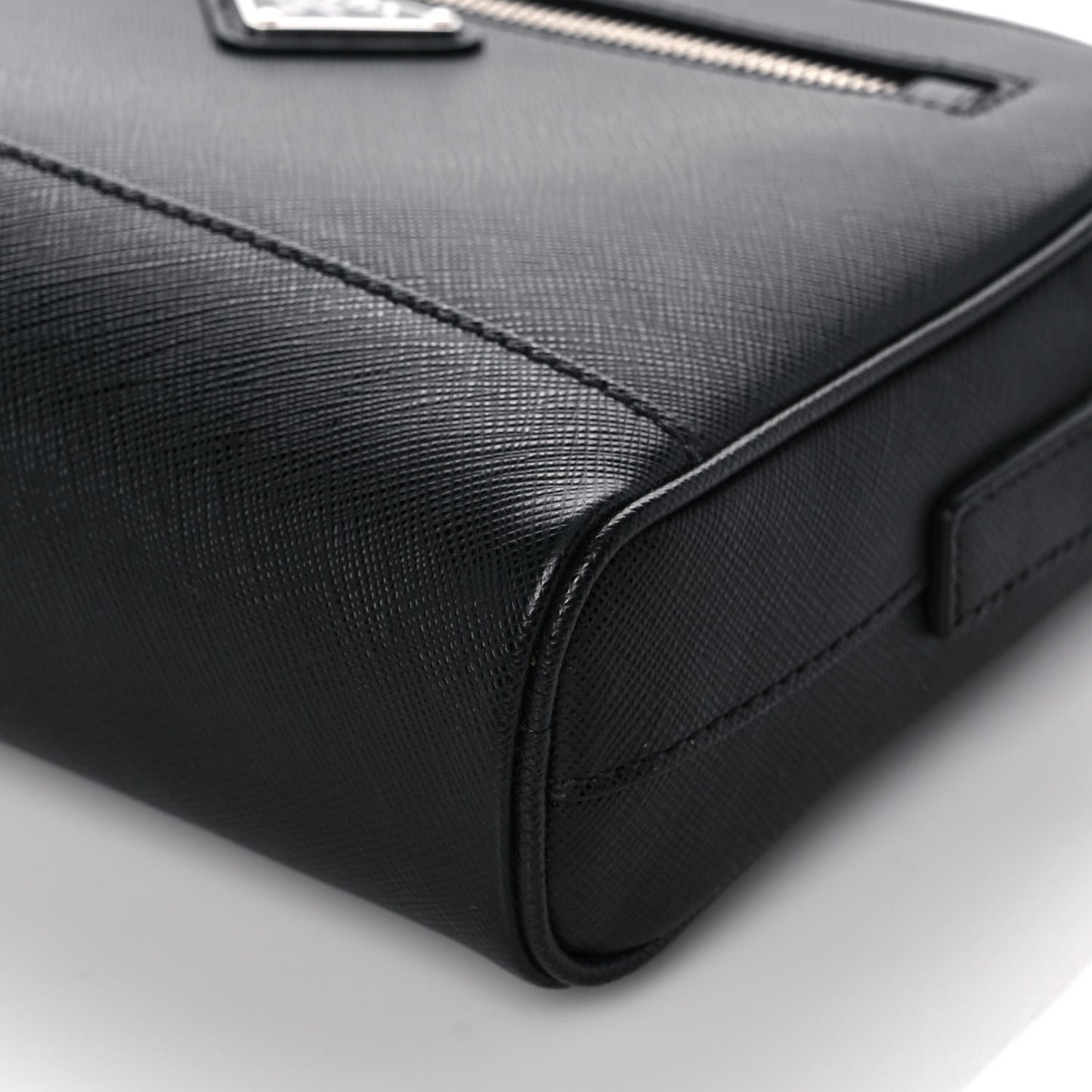 Saffiano Zip Crossbody Bag Black