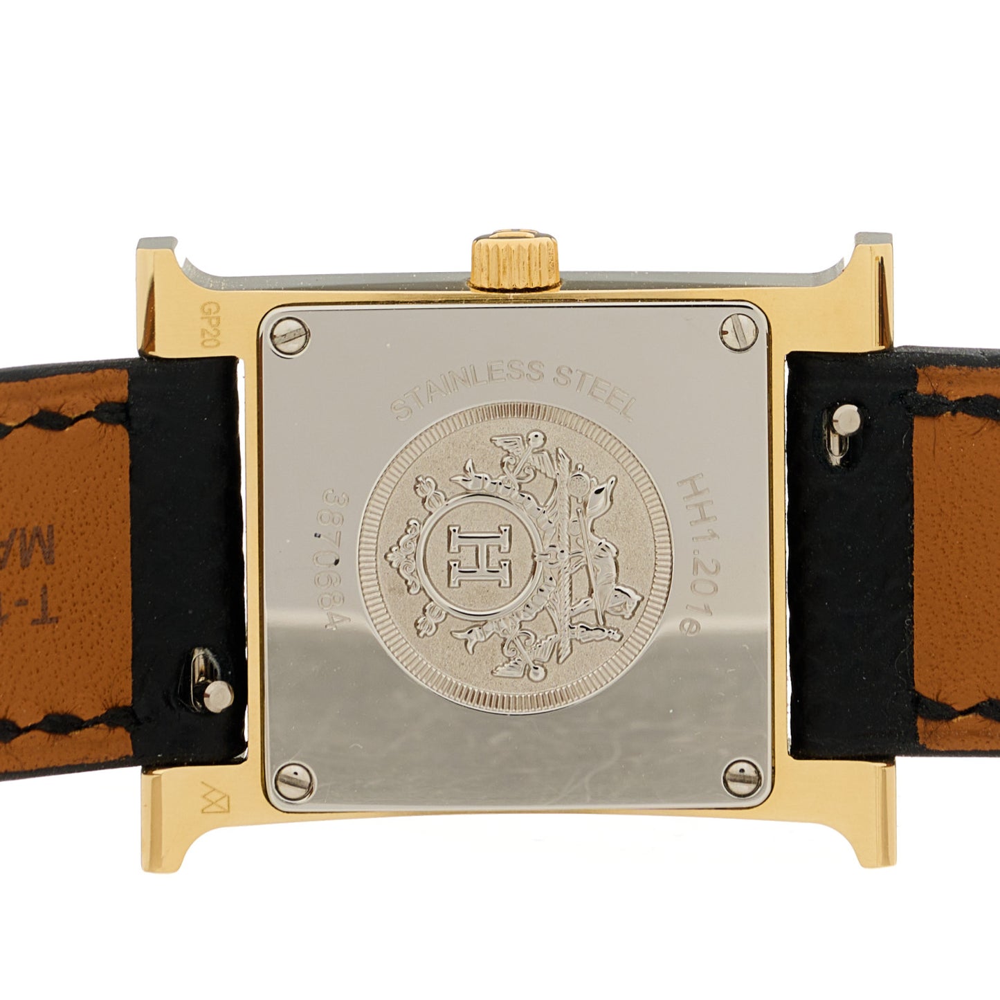 Stainless Steel Epsom 21mm Heure H Hour Quartz Watch Noir