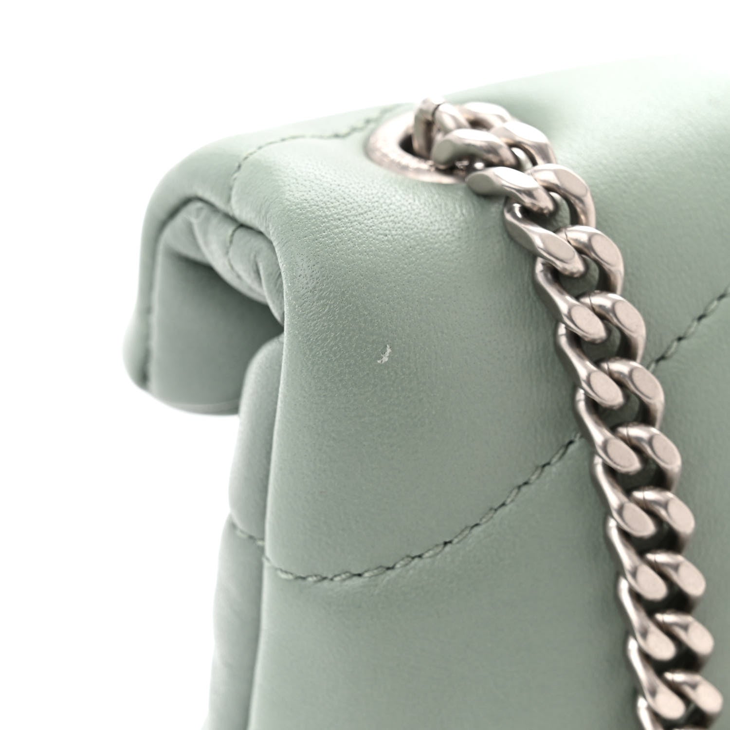 Saint Laurent Lambskin Quilted Toy Loulou Puffer Monogram Chain Satchel Mint 11 of 11