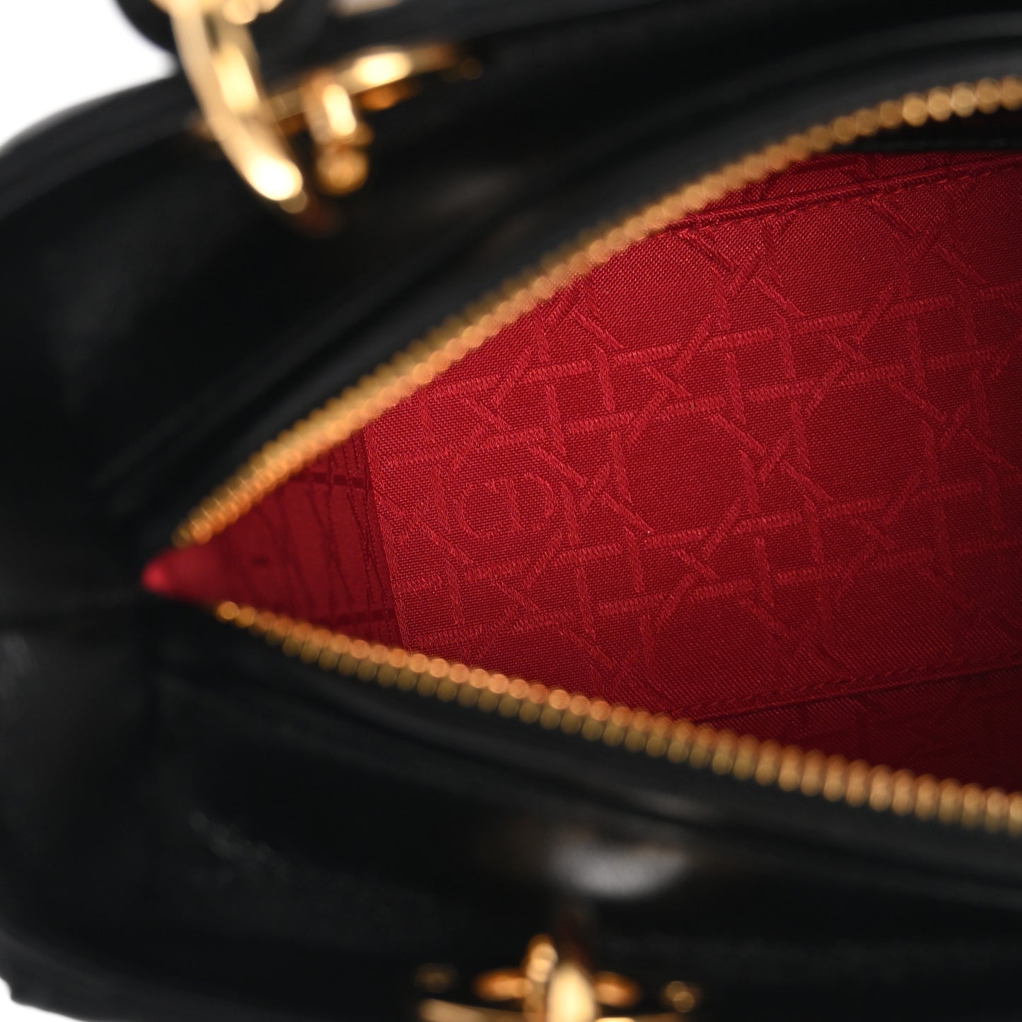 Lambskin Cannage Medium Lady Dior Black