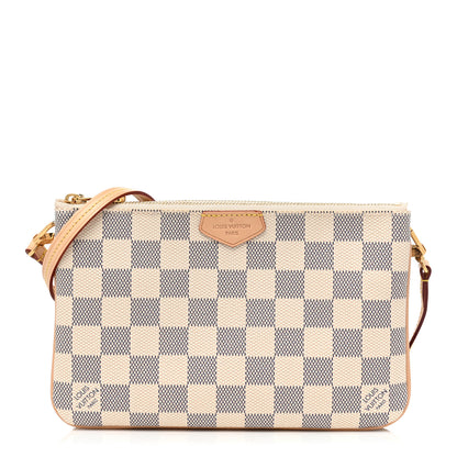 Louis Vuitton Damier Azur Double Zip Pochette 1 of 9