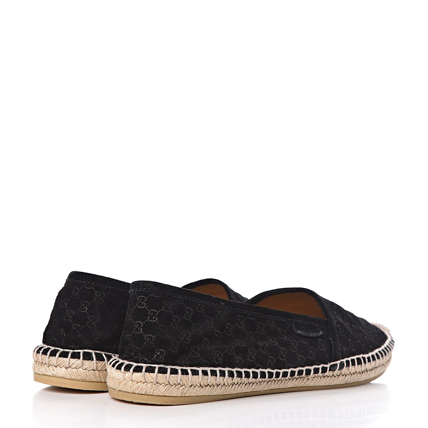 Suede Microguccissima Espadrilles 38.5 Black