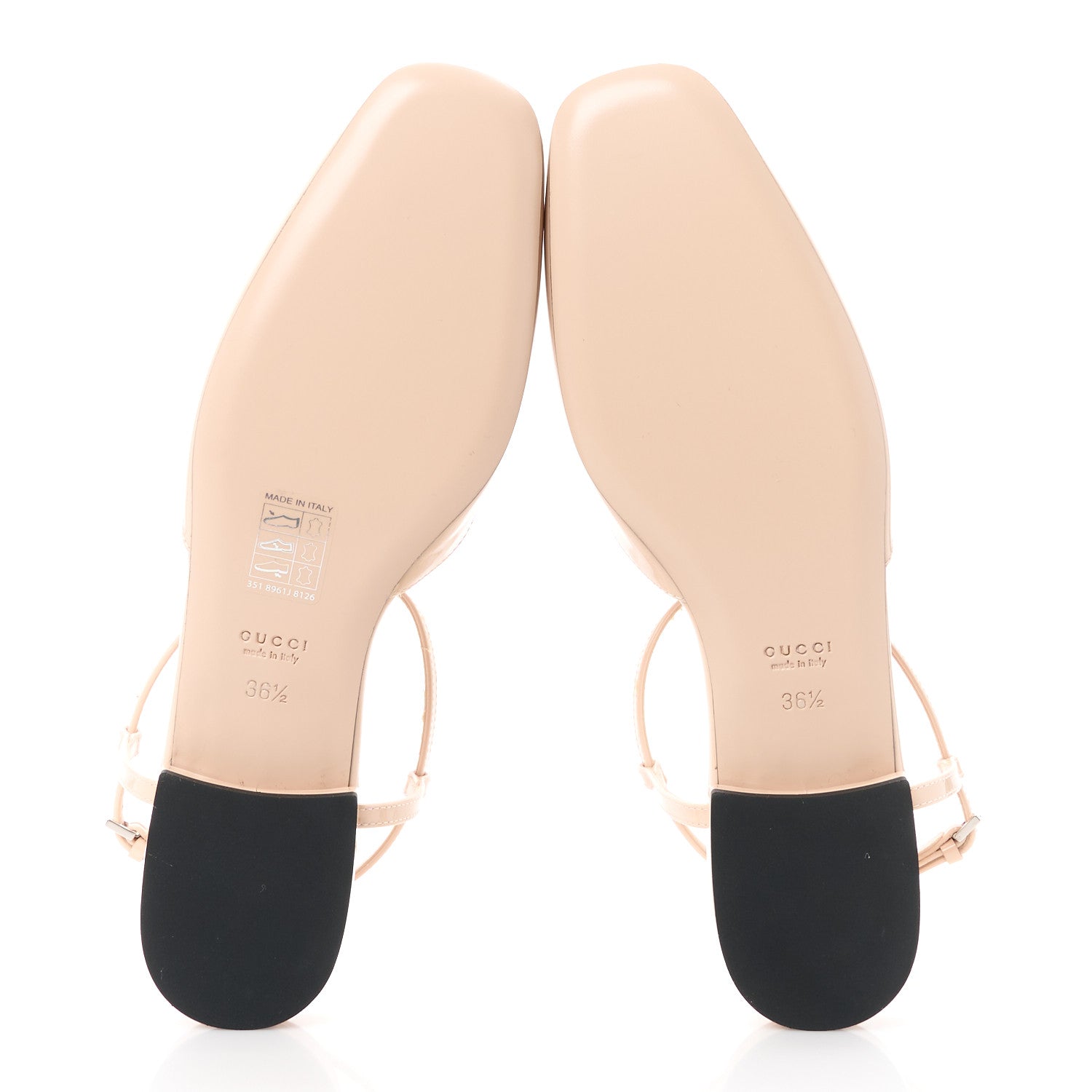 Gucci Vernice Crystal Double G Ballet Flat 36.5 Skin Rose 5 of 9