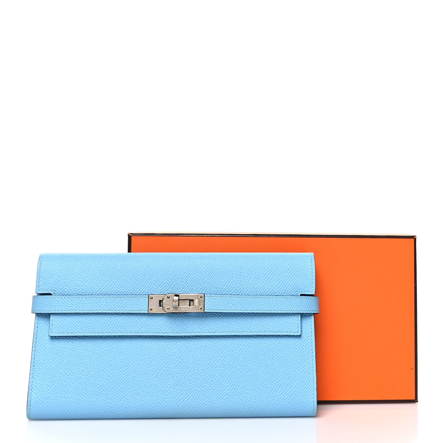 Hermes Epsom Kelly Longue Wallet Celeste 11 of 11