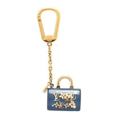 Louis Vuitton Resin Inclusion Speedy Bag Charm Key Chain Blue 1 of 3