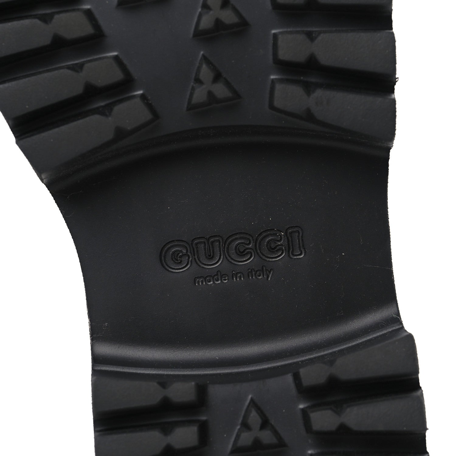 Gucci Rubber GG Monogram Perforated Elea Platform 55mm Lug Sole Sandals 41 Black 6 of 9