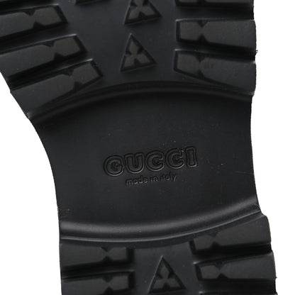 Gucci Rubber GG Monogram Perforated Elea Platform 55mm Lug Sole Sandals 41 Black 6 of 9