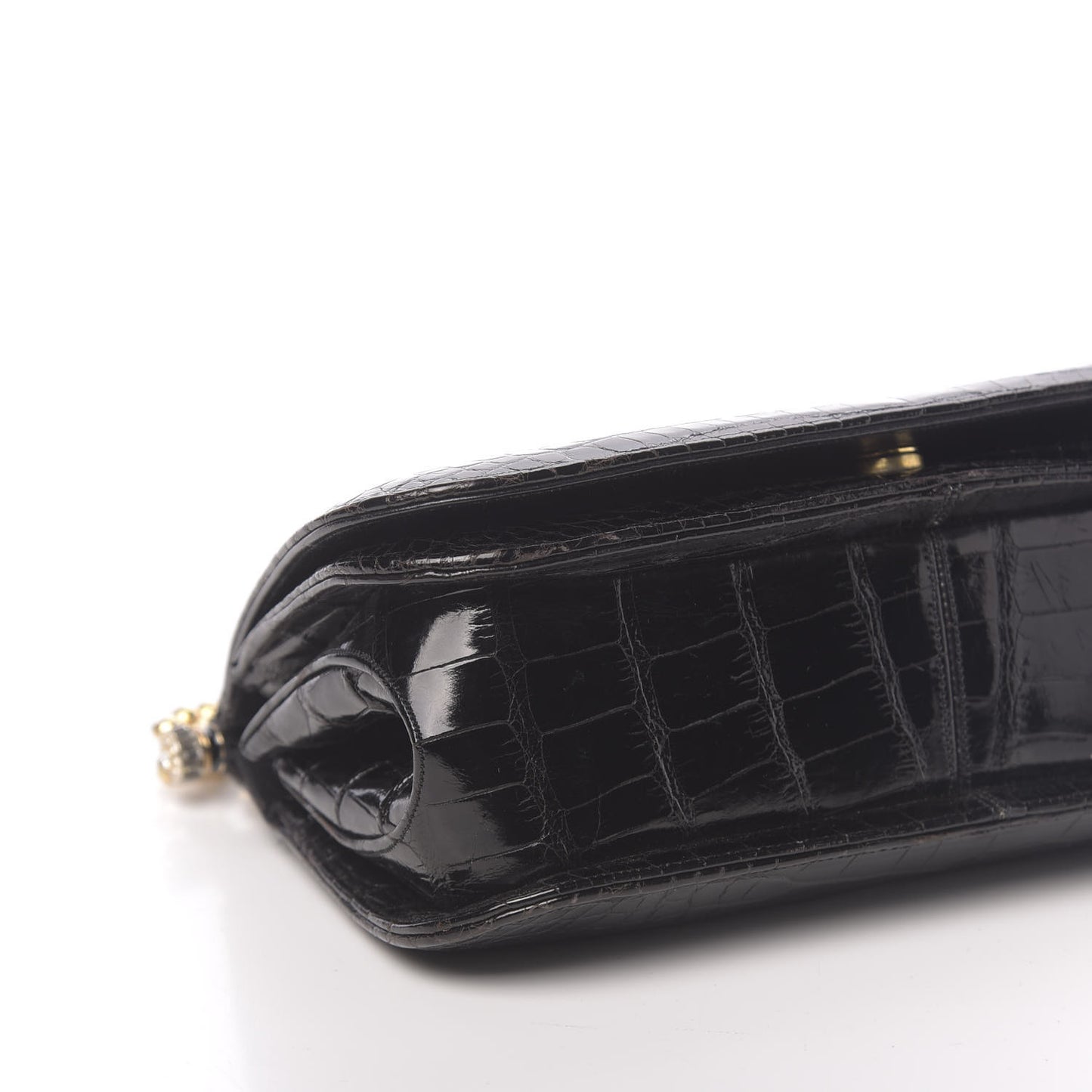 Alligator Crystal Evening Bag Black