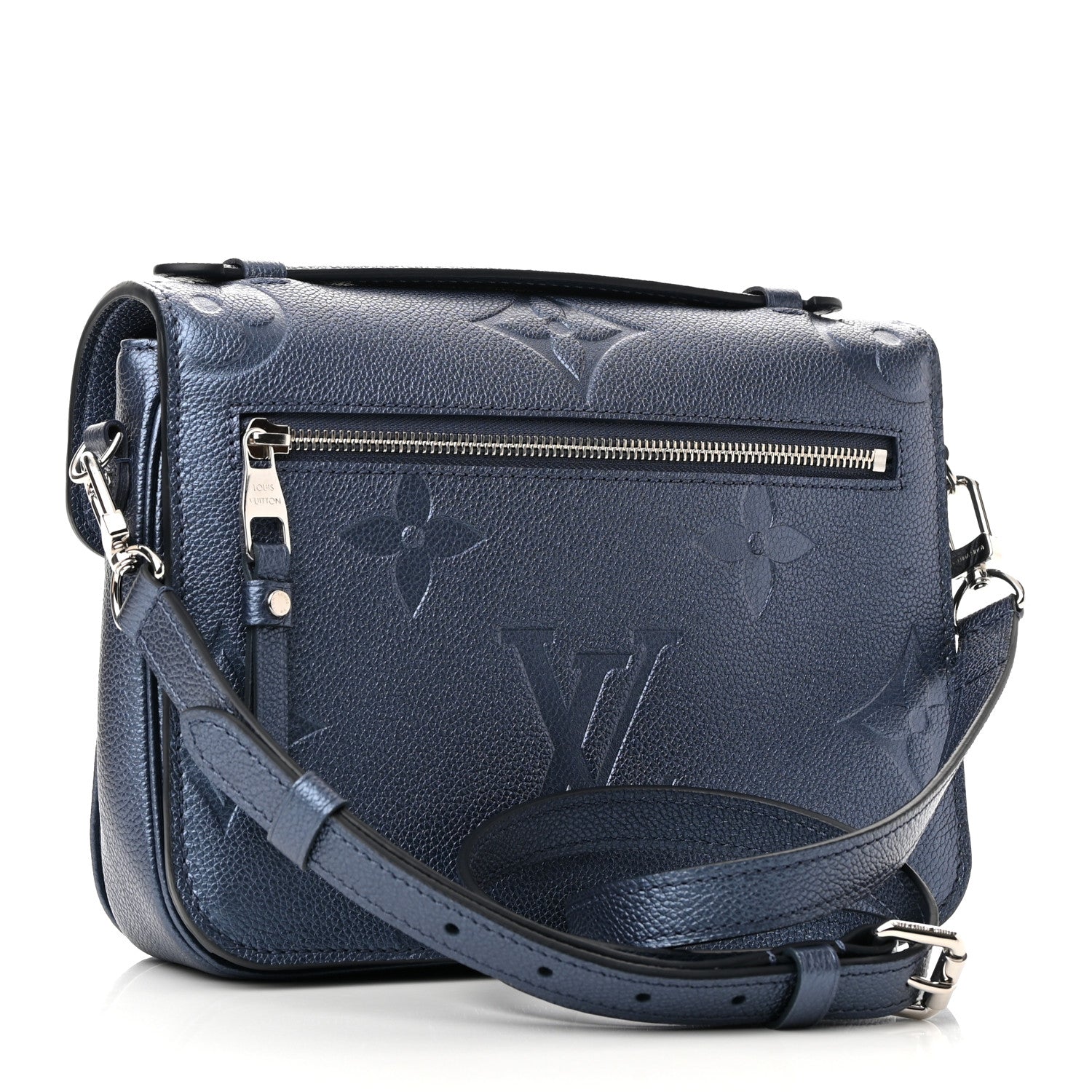 Louis Vuitton Metallic Empreinte Monogram Giant Pochette Metis Navy Nacre 3 of 9