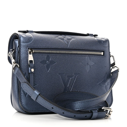 Louis Vuitton Metallic Empreinte Monogram Giant Pochette Metis Navy Nacre 3 of 9