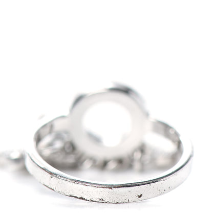 Christian Dior Crystal Clover Charms Ring 3.75 Silver 4 of 4