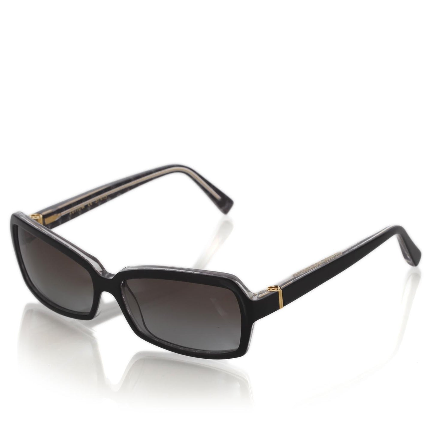 Acetate Frame Monogram Sunglasses Black