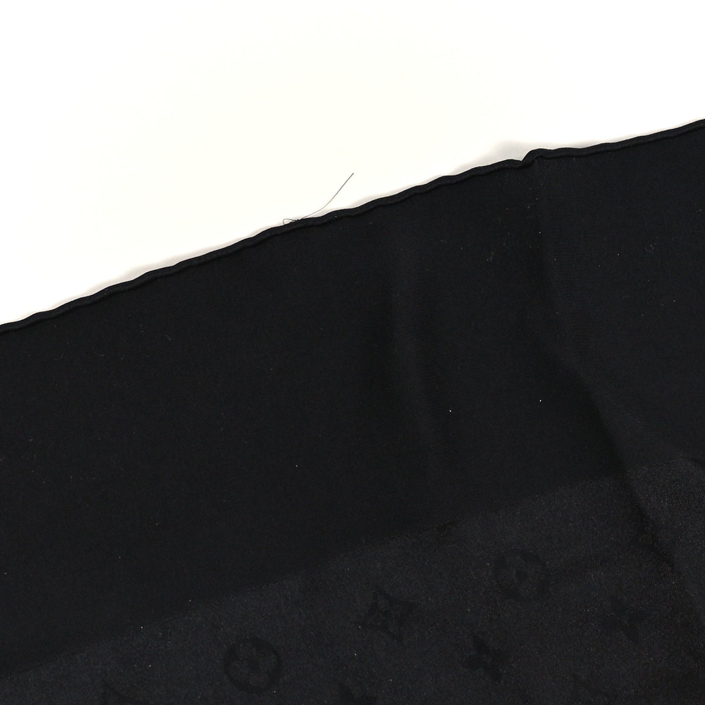 Silk Monogram Monaco Square Scarf Black