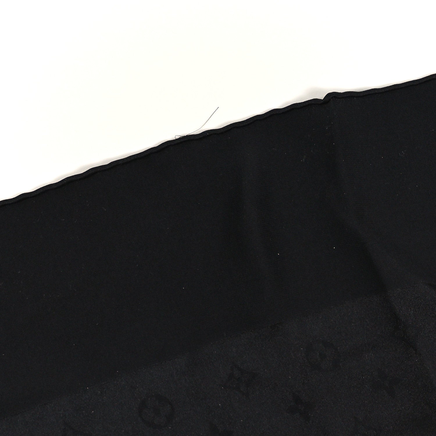 Louis Vuitton Silk Monogram Monaco Square Scarf Black 4 of 4