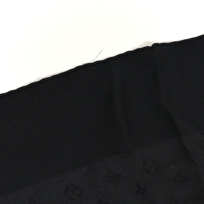 Louis Vuitton Silk Monogram Monaco Square Scarf Black 4 of 4
