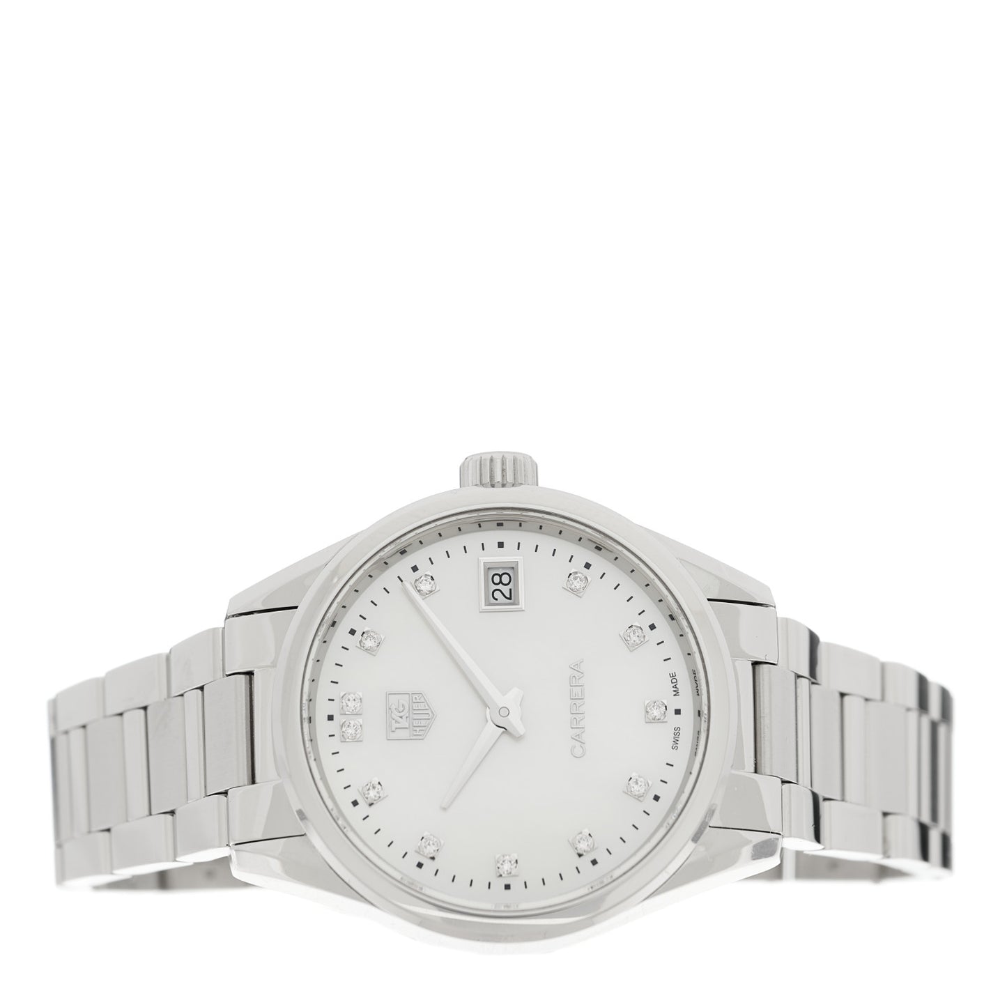 Stainless Steel Diamond Mother of Pearl 32mm Carrera Lady Quartz Watch WAR1314-0