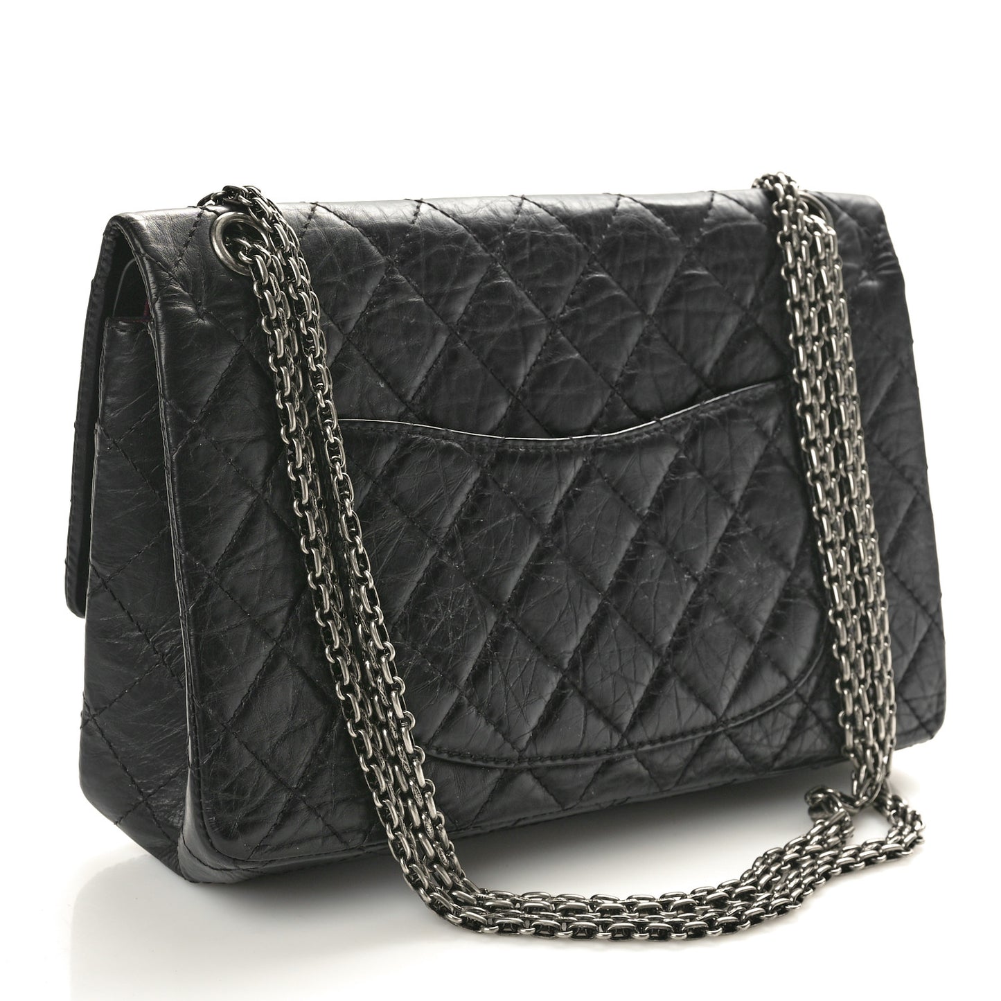 Aged Calfskin Quilted 2.55 Reissue 226 Flap Black