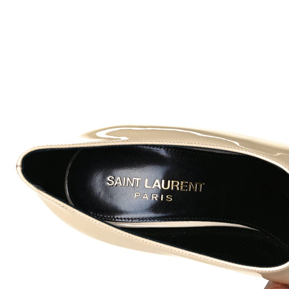 Saint Laurent Patent Calfskin Teddy High Vamp 105 Pumps 37 Porcellana 6 of 9