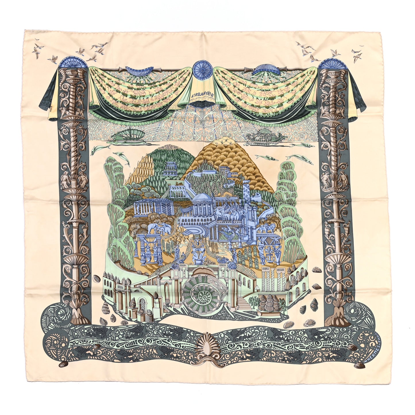 Silk L'Atlantide Scarf 90