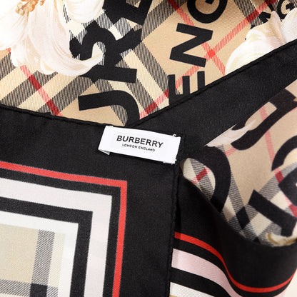Burberry Silk Lily TB Scarf Alabaster Pink 4 of 4