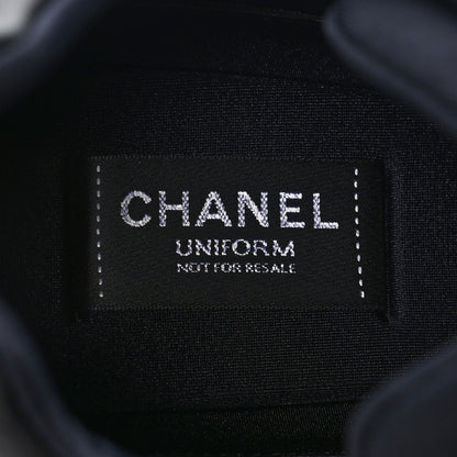 Chanel Calfskin Lambskin Mens CC Uniform Sneakers 45 Black 7 of 8