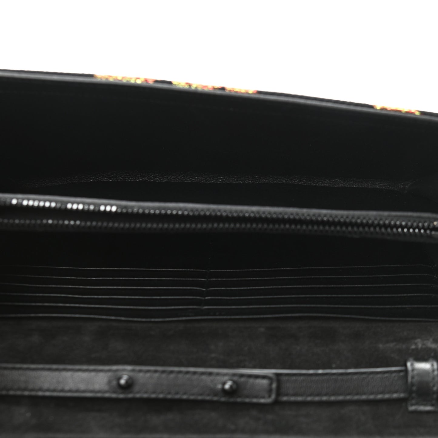 Tiger Burnout Monogram Chain Wallet Multicolor